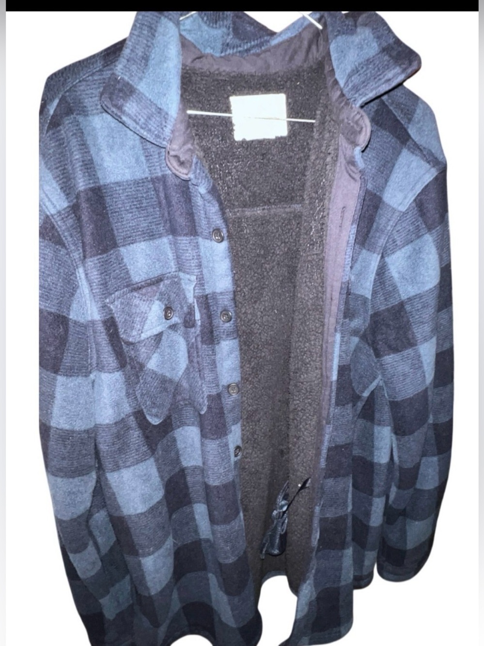 Boston Traders Buffalo Plaid Shacket with soft Sherpa Lining flannel pattern XL